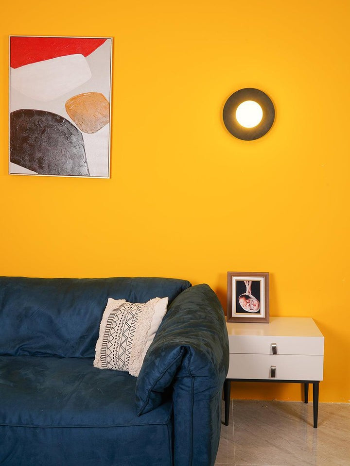 Modern Round Glass Art Wall Sconce