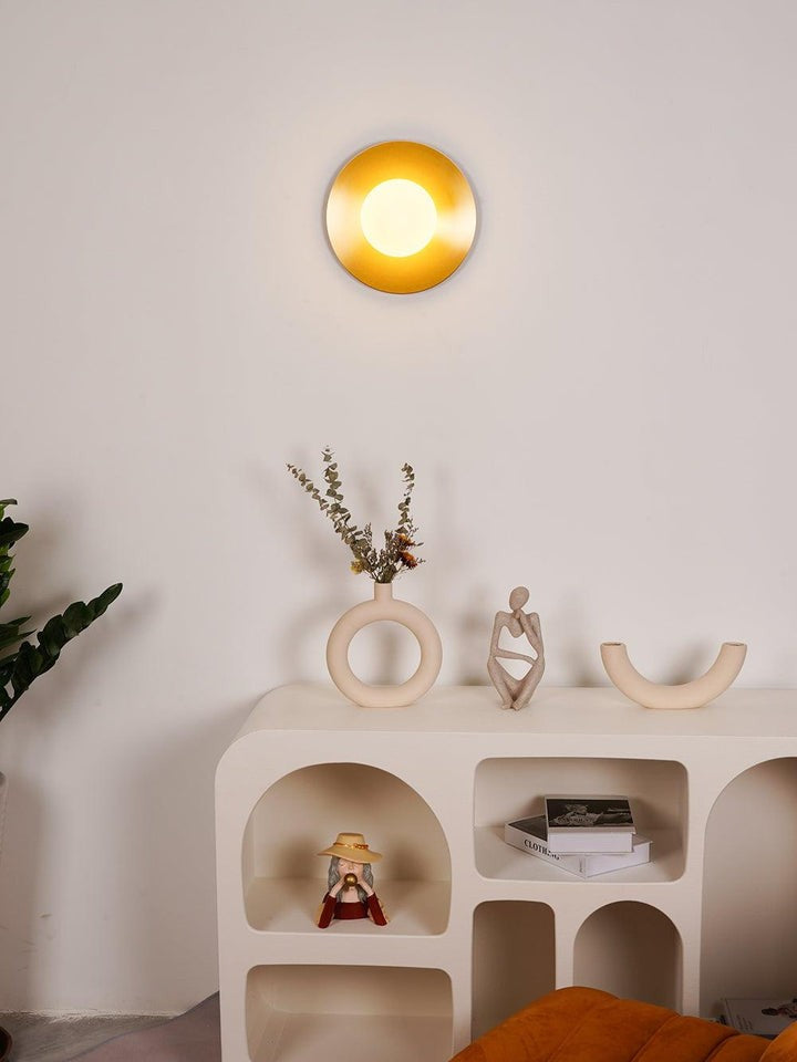 Modern Round Glass Art Wall Sconce