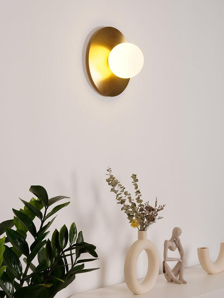 Modern Round Glass Art Wall Sconce