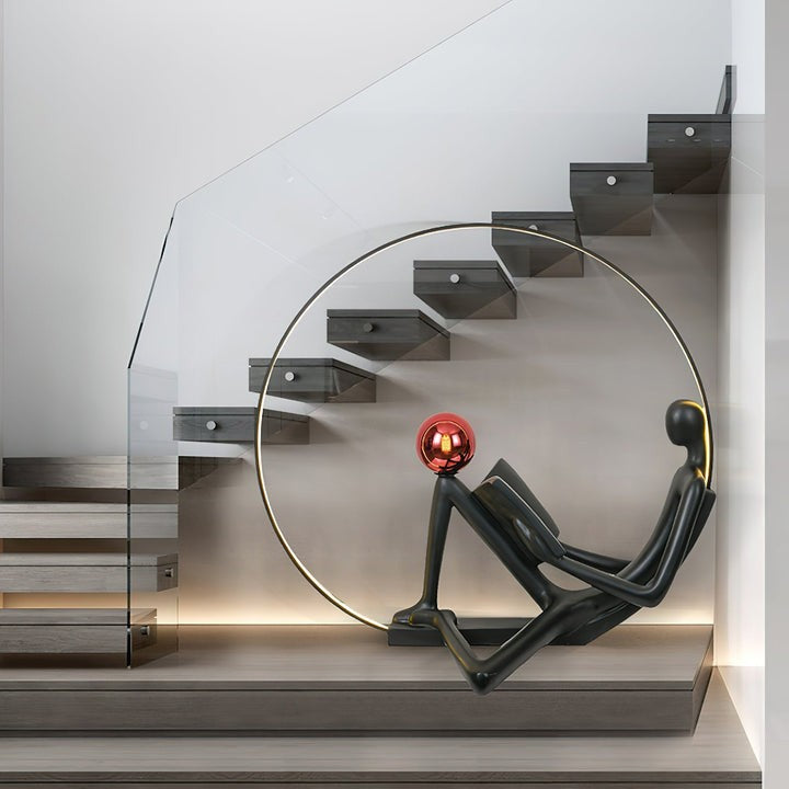Modern Sculptural LED Floor Lamp for Reading Nooks