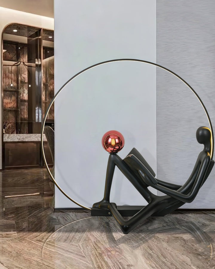 Modern Sculptural LED Floor Lamp for Reading Nooks