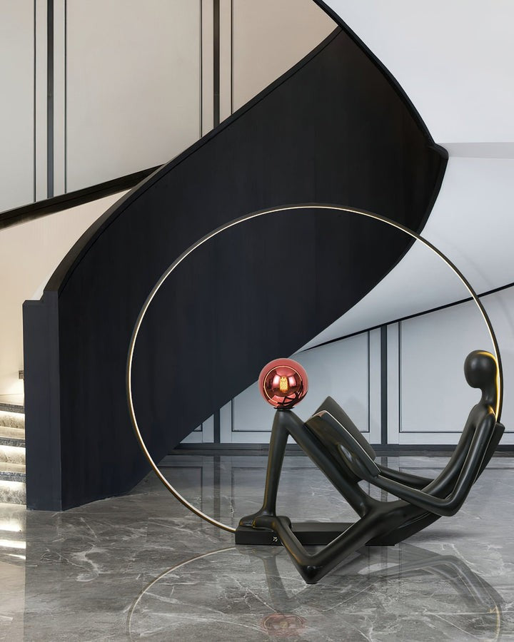 Modern Sculptural LED Floor Lamp for Reading Nooks