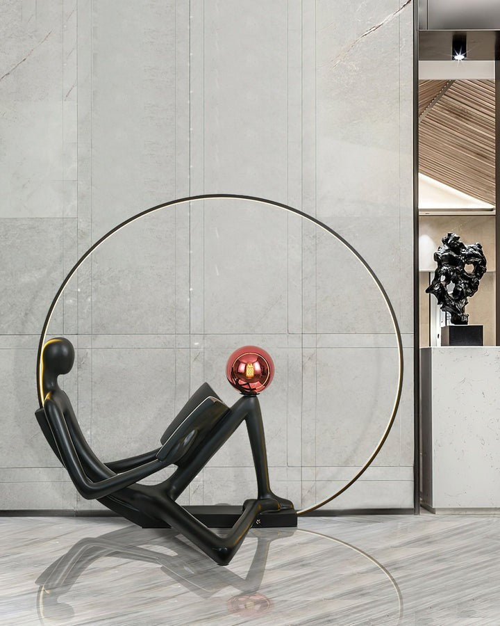 Modern Sculptural LED Floor Lamp for Reading Nooks