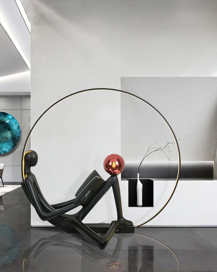 Modern Sculptural LED Floor Lamp for Reading Nooks