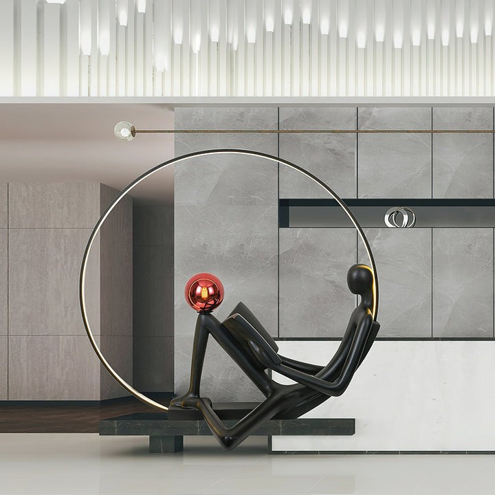 Modern Sculptural LED Floor Lamp for Reading Nooks