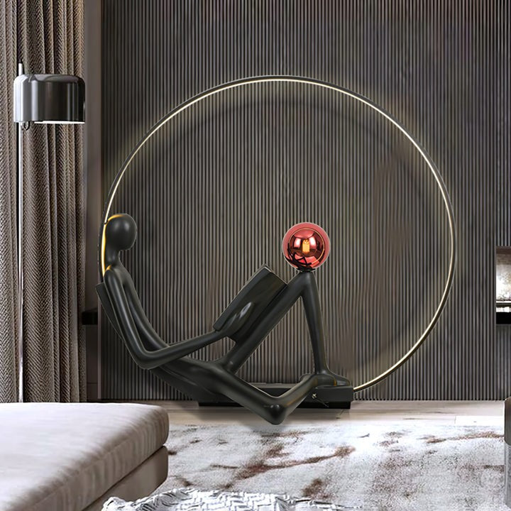 Modern Sculptural LED Floor Lamp for Reading Nooks