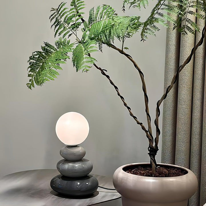 Modern Triple Gourd Glass Table Lamp with Integrated LED