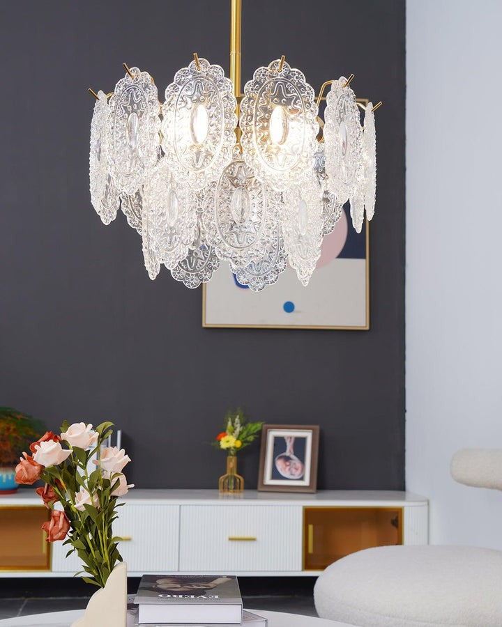 Modern Wave Glass Chandelier