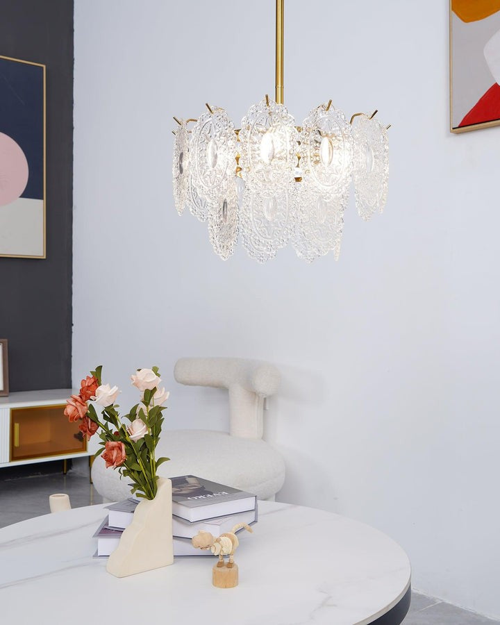 Modern Wave Glass Chandelier