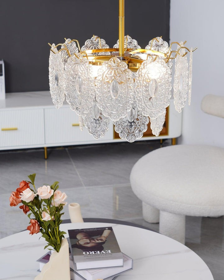 Modern Wave Glass Chandelier