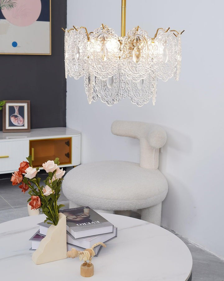 Modern Wave Glass Chandelier