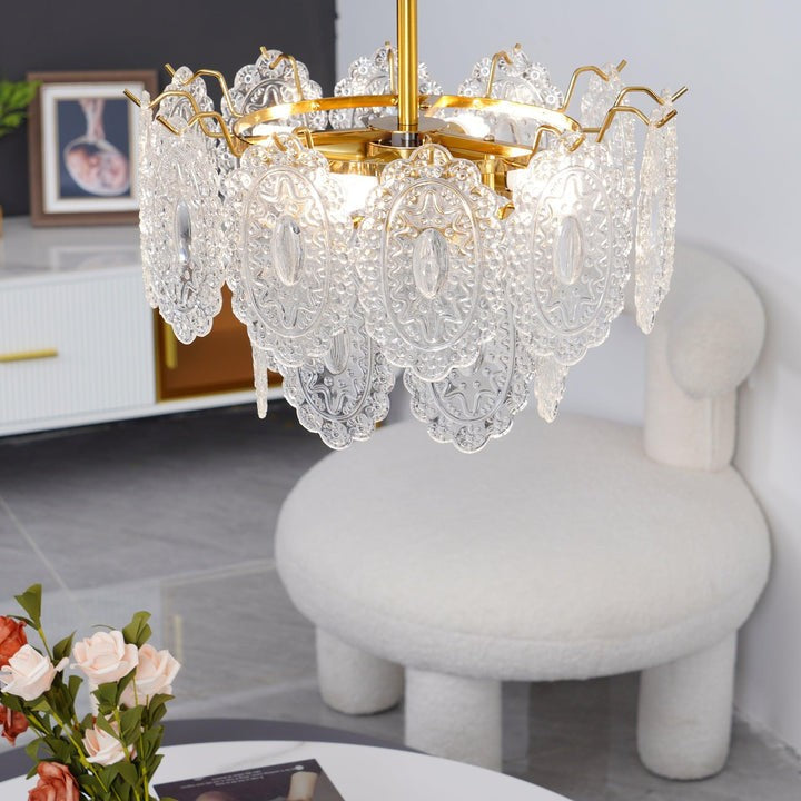 Modern Wave Glass Chandelier