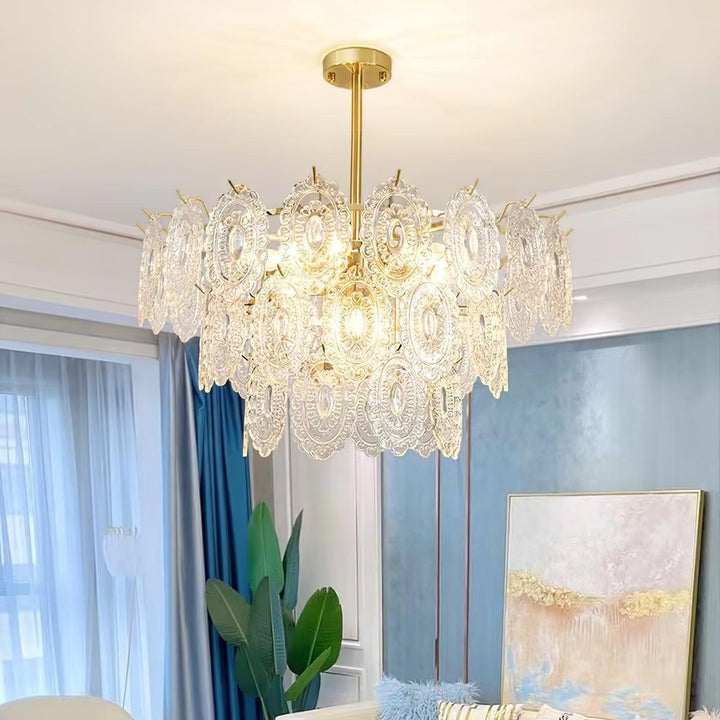 Modern Wave Glass Chandelier