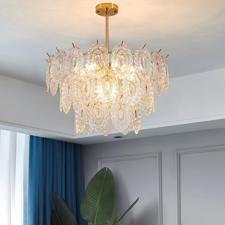 Modern Wave Glass Chandelier