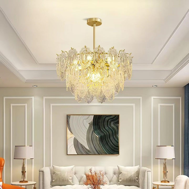 Modern Wave Glass Chandelier