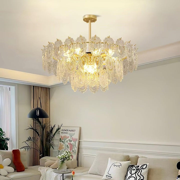 Modern Wave Glass Chandelier