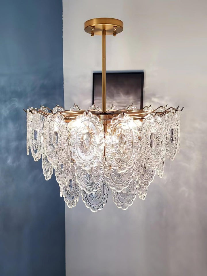 Modern Wave Glass Chandelier