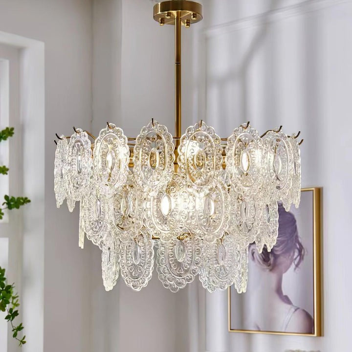 Modern Wave Glass Chandelier