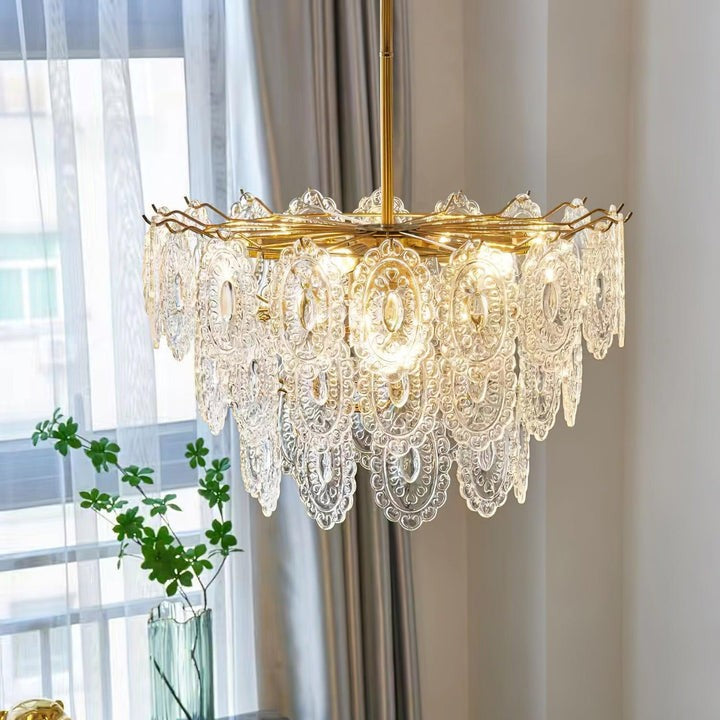 Modern Wave Glass Chandelier
