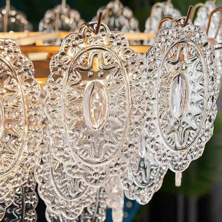Modern Wave Glass Chandelier