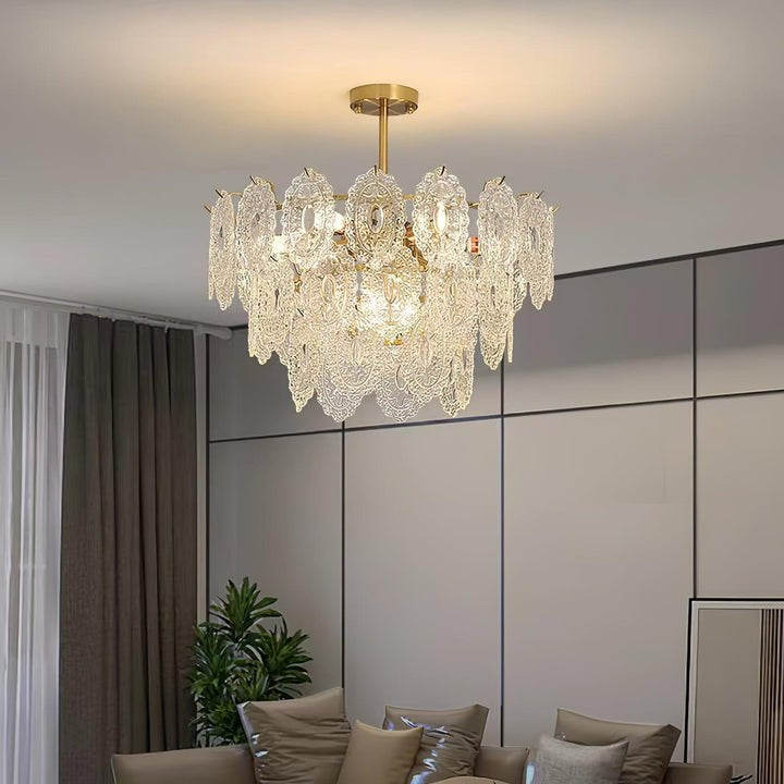Modern Wave Glass Chandelier