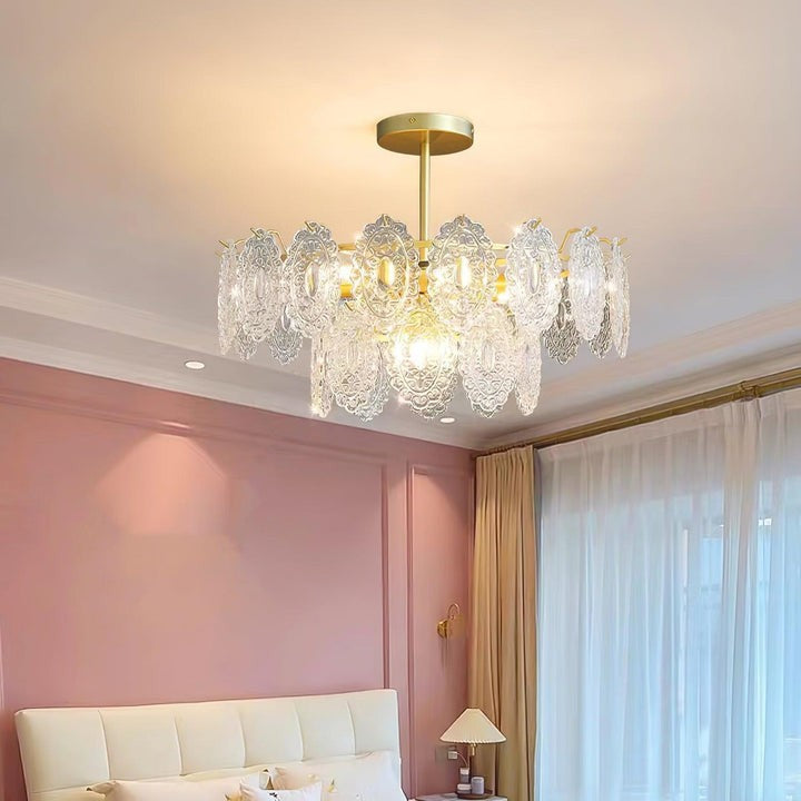Modern Wave Glass Chandelier