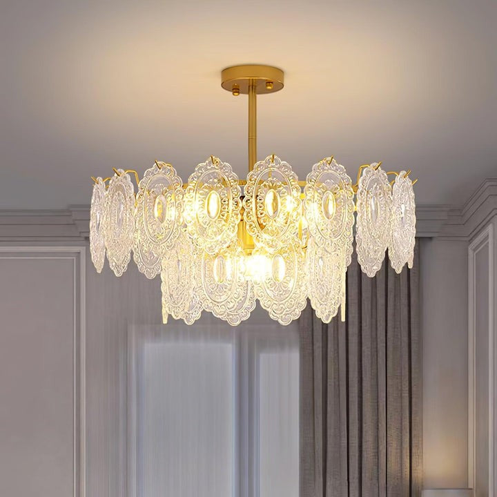 Modern Wave Glass Chandelier