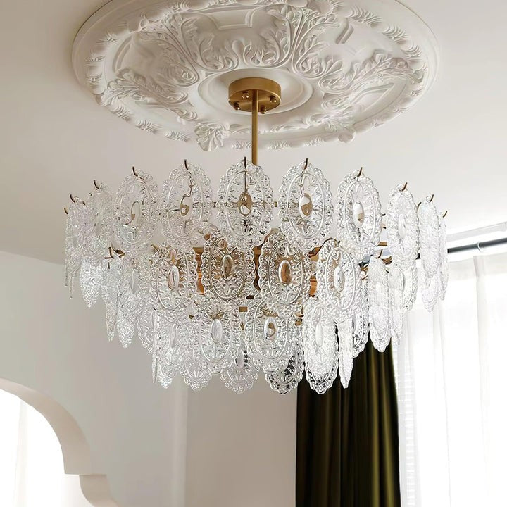 Modern Wave Glass Chandelier