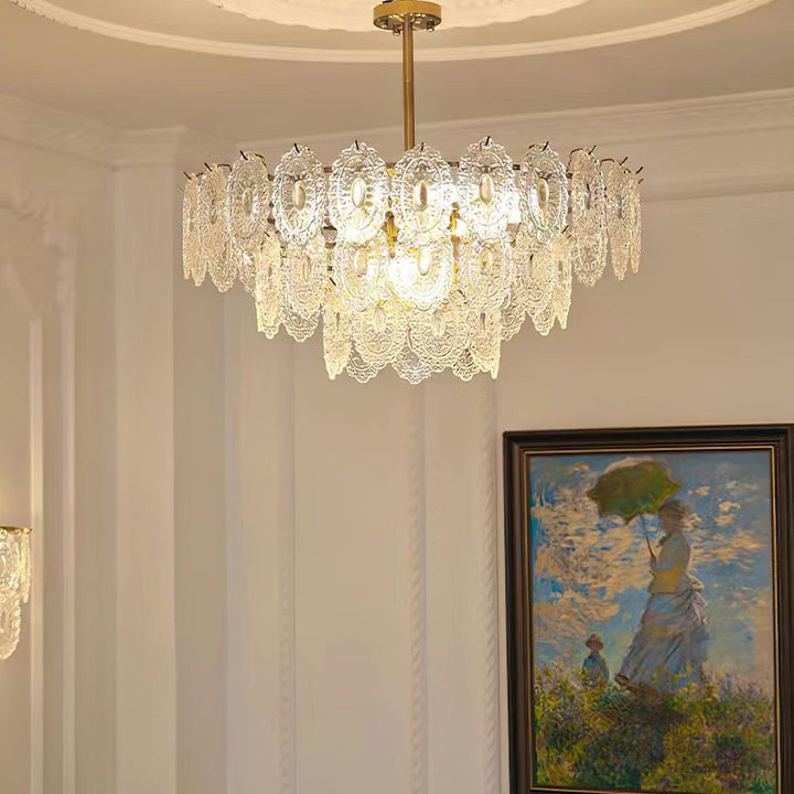Modern Wave Glass Chandelier