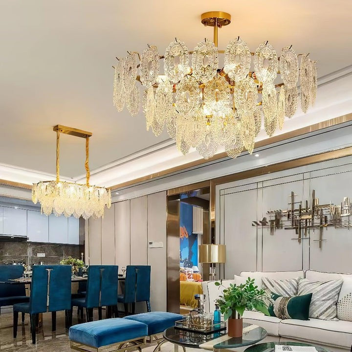 Modern Wave Glass Chandelier