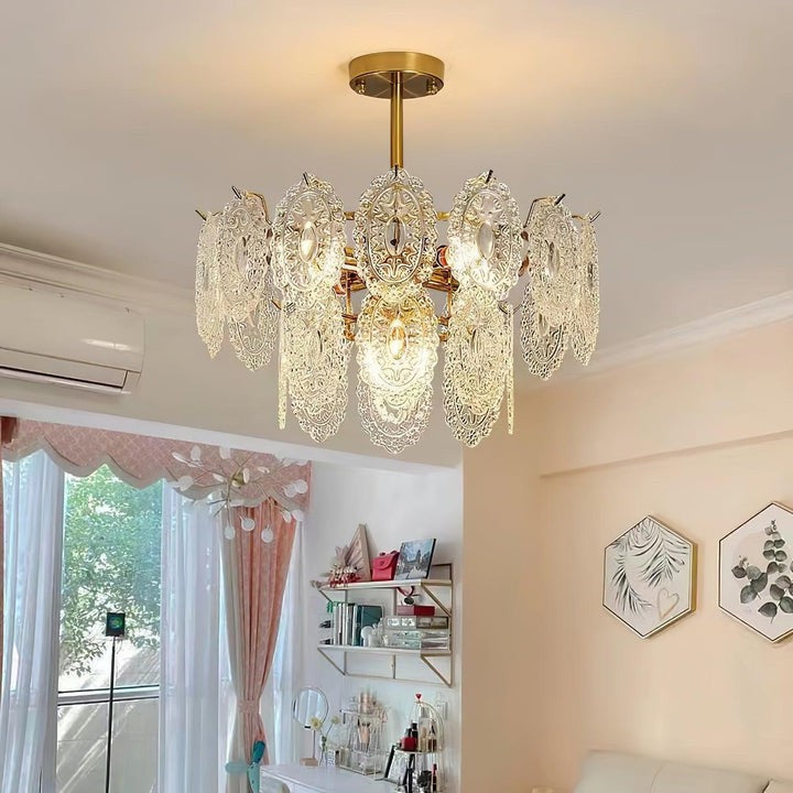 Modern Wave Glass Chandelier