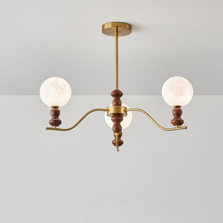 Moonlit Globe Glass Chandelier – Modern Ceiling Fixture