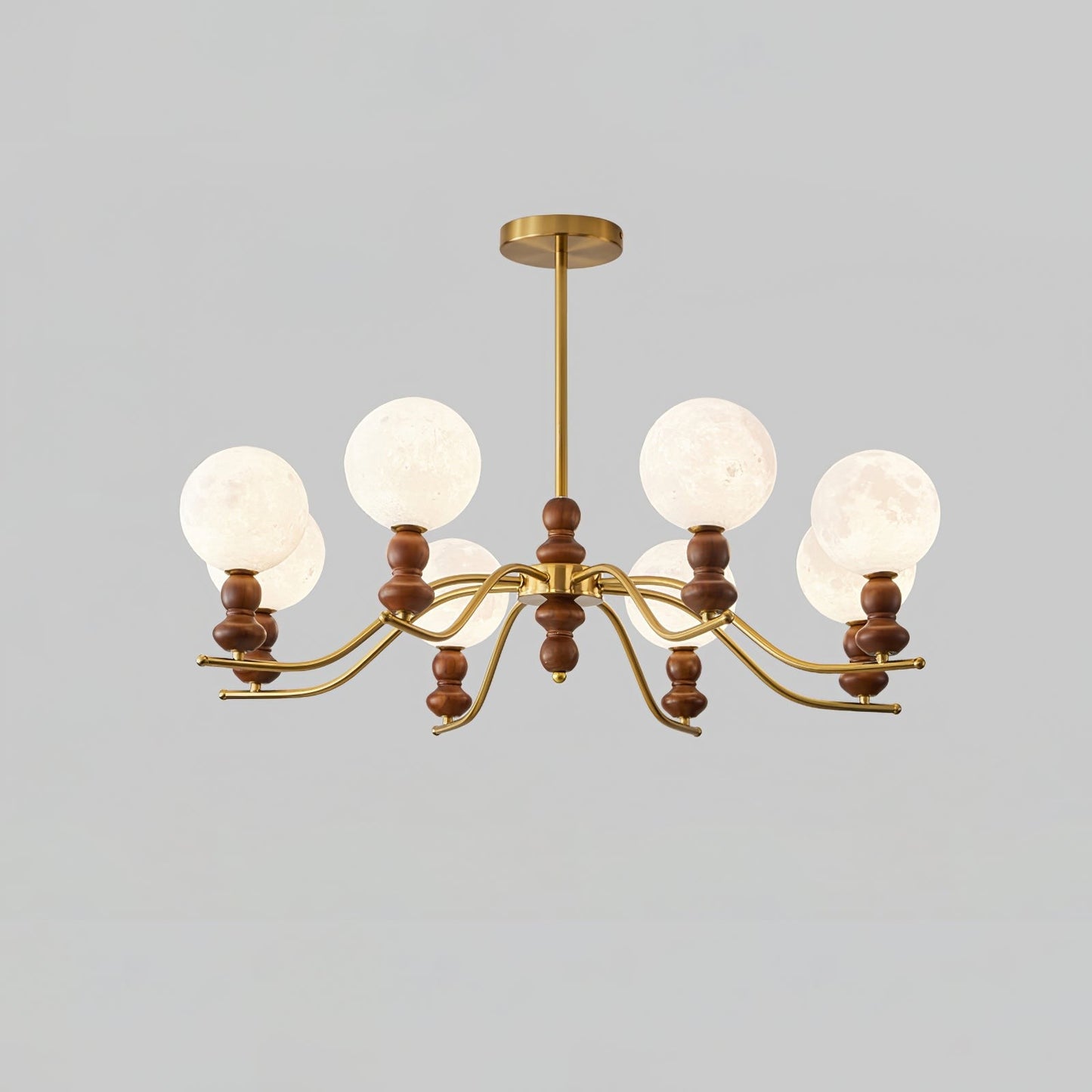 Moonlit Globe Glass Chandelier – Modern Ceiling Fixture