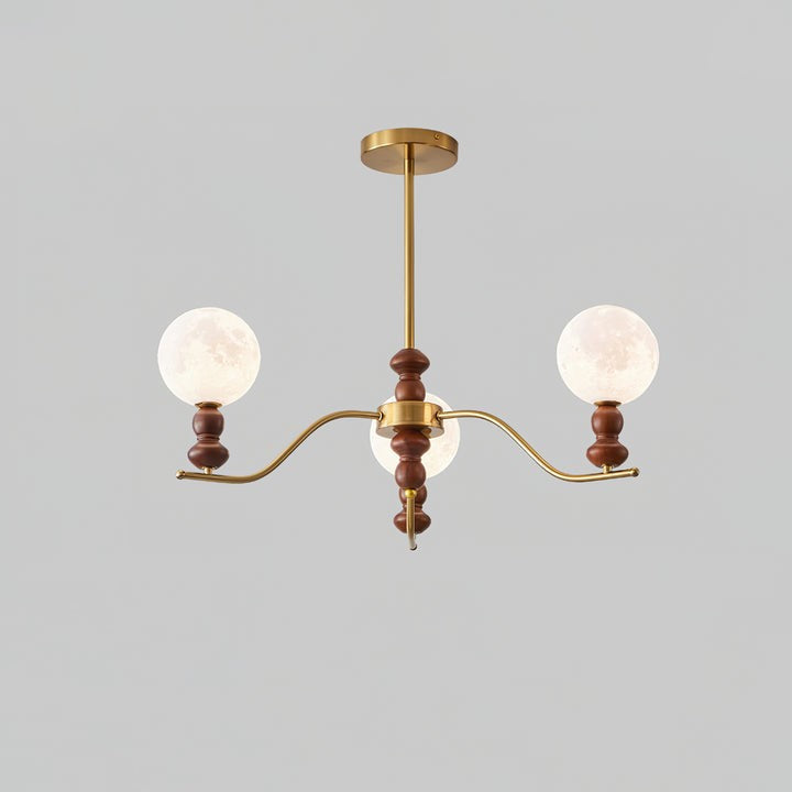 Moonlit Globe Glass Chandelier – Modern Ceiling Fixture