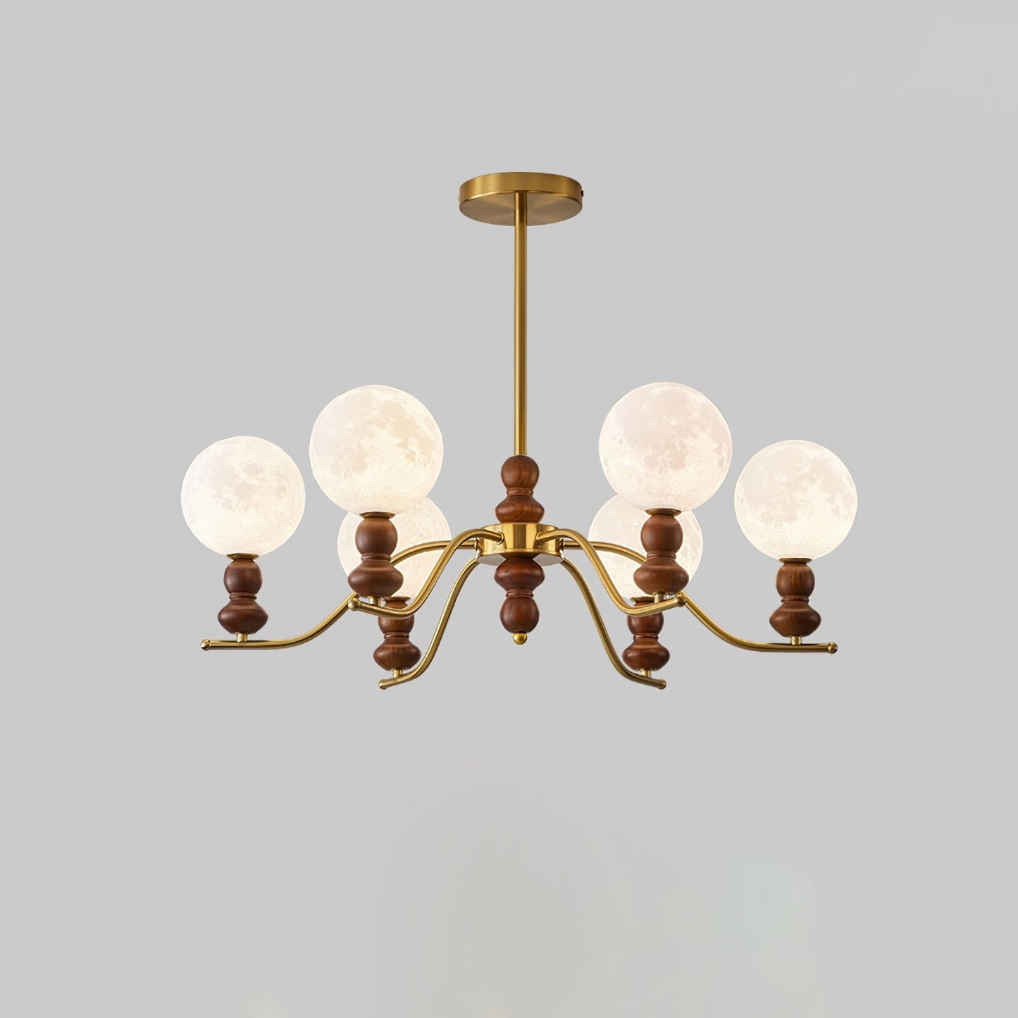 Moonlit Globe Glass Chandelier – Modern Ceiling Fixture