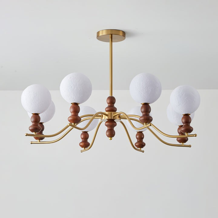 Moonlit Globe Glass Chandelier – Modern Ceiling Fixture