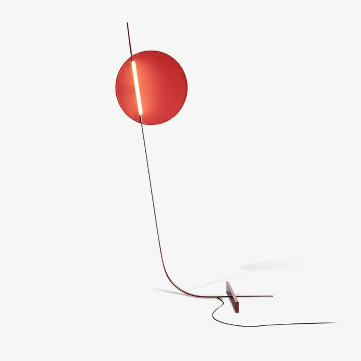 Motion-Inspired LED Floor Lamp with Sculptural Metal Frame