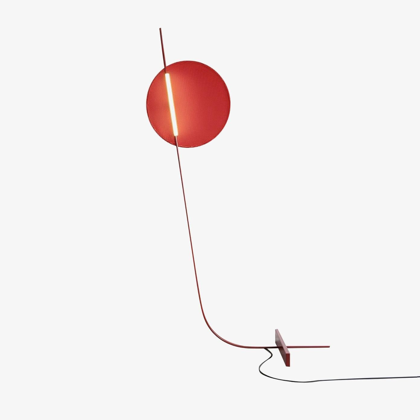 Motion-Inspired LED Floor Lamp with Sculptural Metal Frame