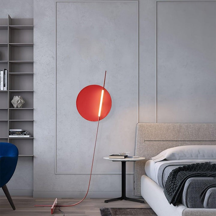 Motion-Inspired LED Floor Lamp with Sculptural Metal Frame