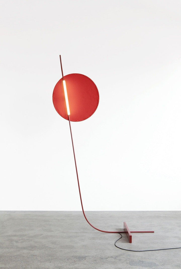 Motion-Inspired LED Floor Lamp with Sculptural Metal Frame