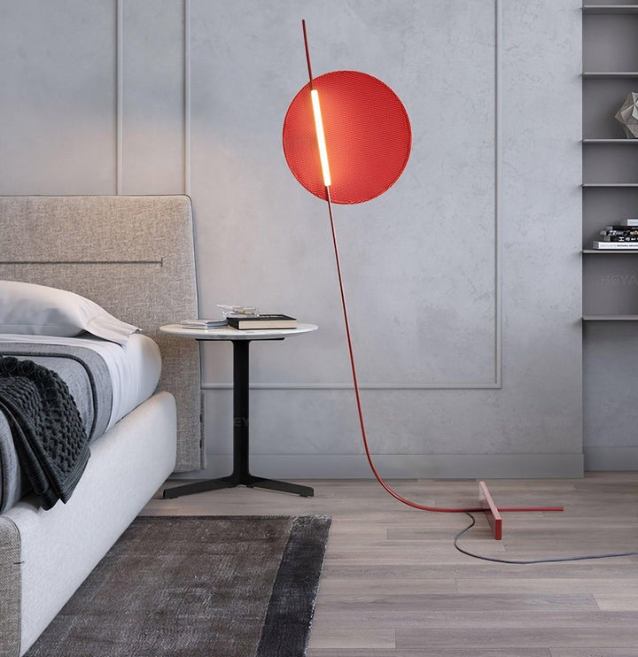 Motion-Inspired LED Floor Lamp with Sculptural Metal Frame