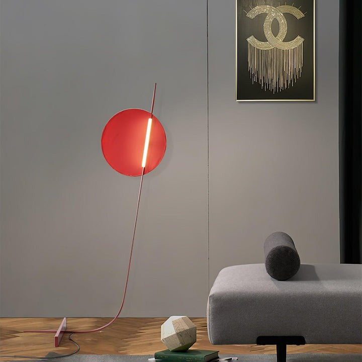 Motion-Inspired LED Floor Lamp with Sculptural Metal Frame