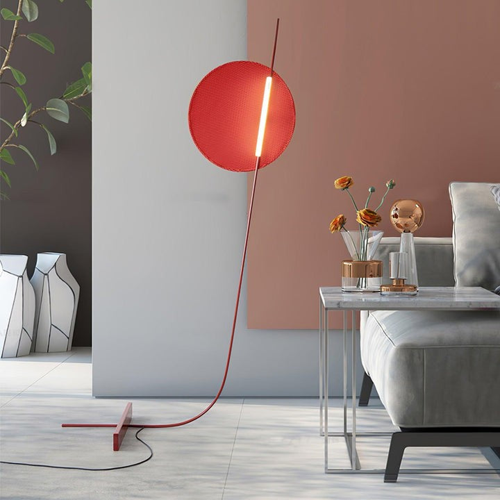 Motion-Inspired LED Floor Lamp with Sculptural Metal Frame