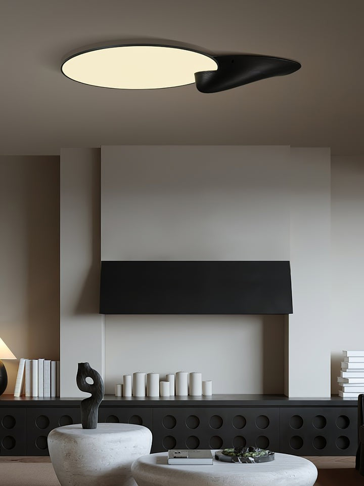 Mountain Peak LED Ceiling Light with Wood Accent
