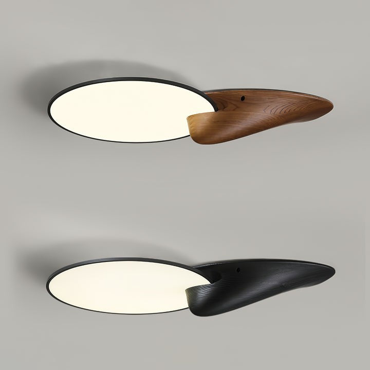 Mountain Peak LED Ceiling Light with Wood Accent