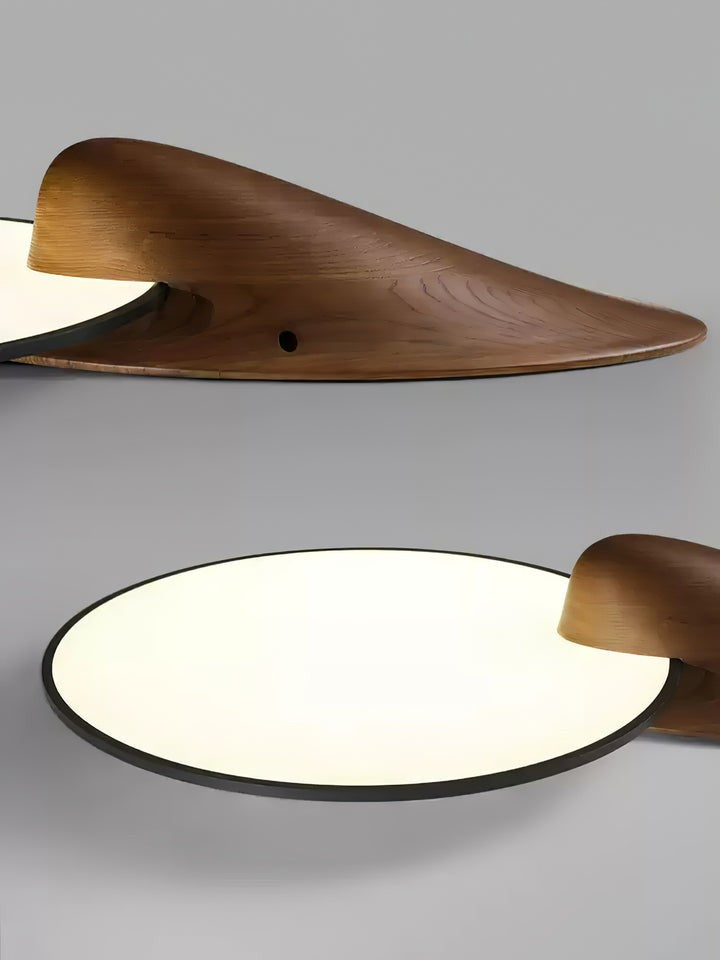 Mountain Peak LED Ceiling Light with Wood Accent