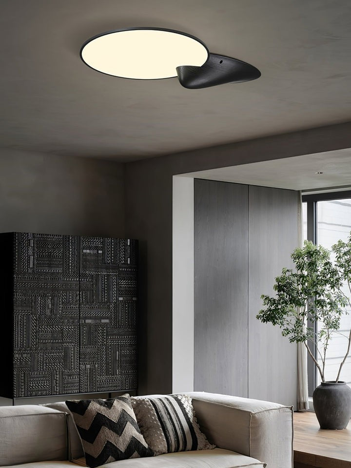 Mountain Peak LED Ceiling Light with Wood Accent