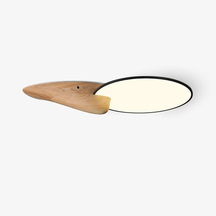 Mountain Peak LED Ceiling Light with Wood Accent