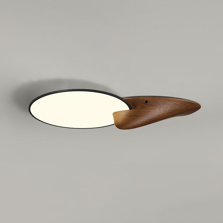 Mountain Peak LED Ceiling Light with Wood Accent