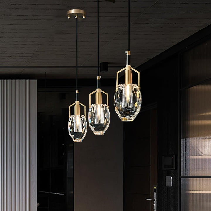 Mouth-Blown Crystal LED Pendant Light